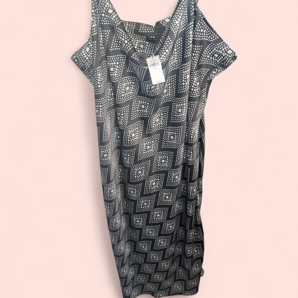 Banana Republic One Shoulder Black and White Dress